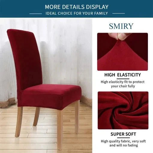 Fitted Style cotton Jersey Chair covers Maroon