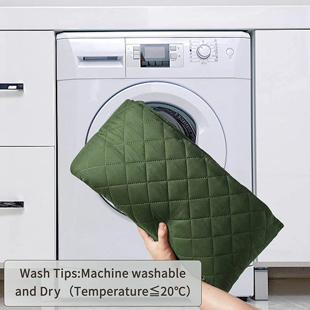 Cotton Quilted Sofa Runner Sofa Coat Green