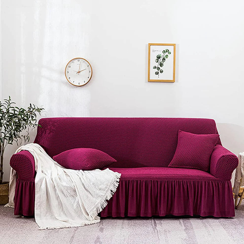 Turkish style sofa covers maroon
