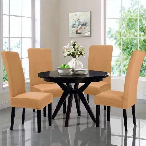 Fitted Style Cotton Jersey Chair Covers Begie