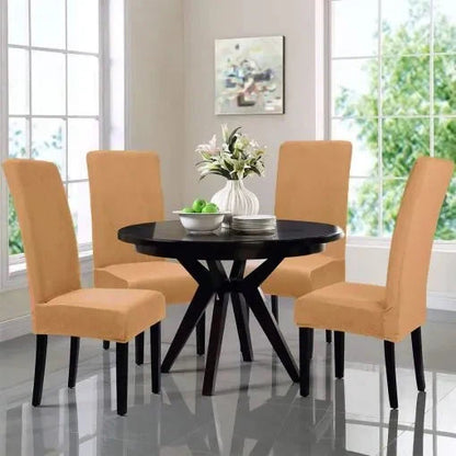 Fitted Style Cotton Jersey Chair Covers Begie