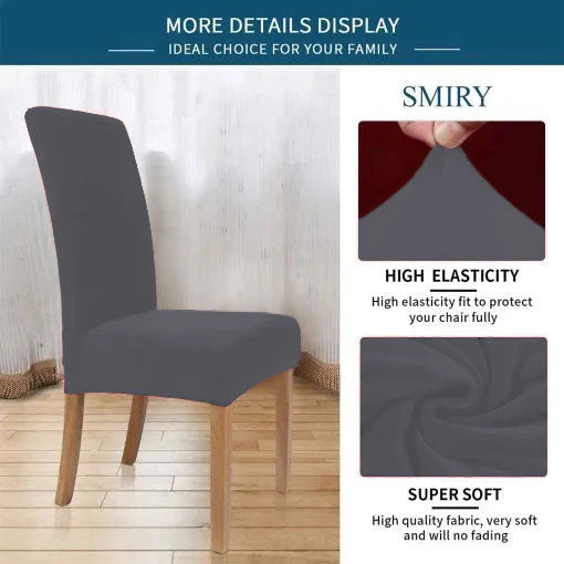 Fitted Style cotton Jersey Chair Cover Grey