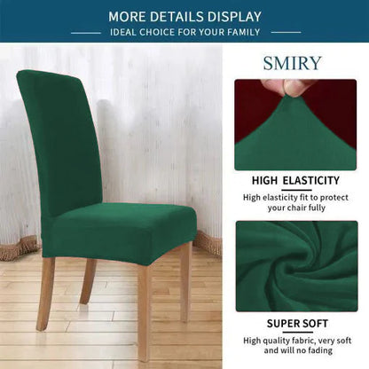 Fitted Style Cotton Jersey Chair Covers Green