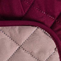 Cotton Quilted Sofa Runner Sofa Coat Maroon