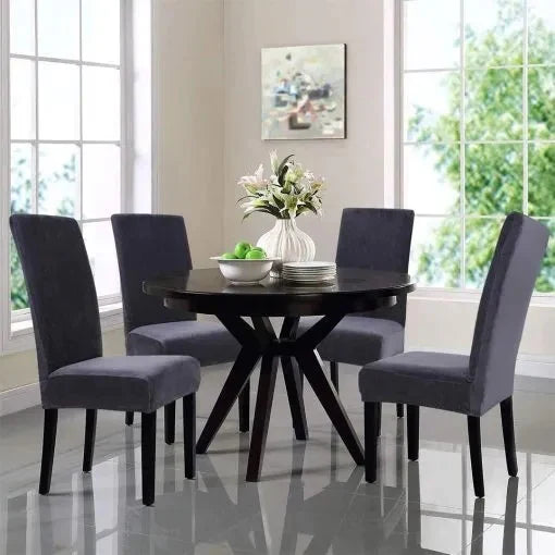 Fitted Style cotton Jersey Chair Cover Grey