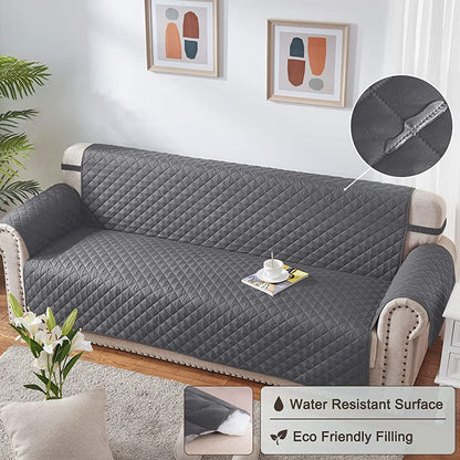 COTTON QUIKTED SOFA RUNNER SOFA COAT GREY